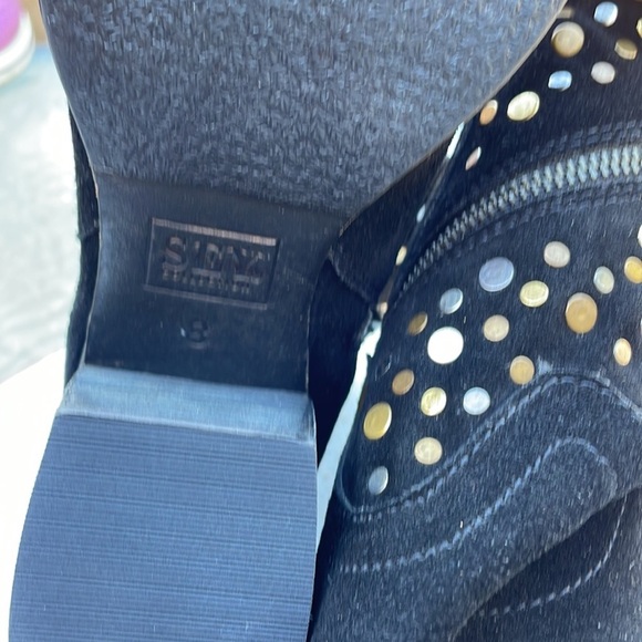 NWOT Anthropologie SEY Black Suede Boots With Metal Studs, Sz 8, Retail $250 - Picture 10 of 10